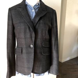 Ann Taylor Loft Blazer Plaid Wool 6